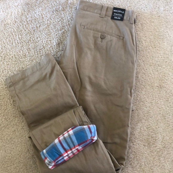 men's flannel lined khaki pants